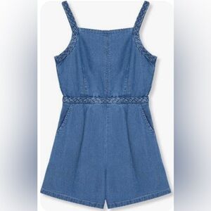 Habitual Girls Size 10 Blue Denim Sleeveless romper